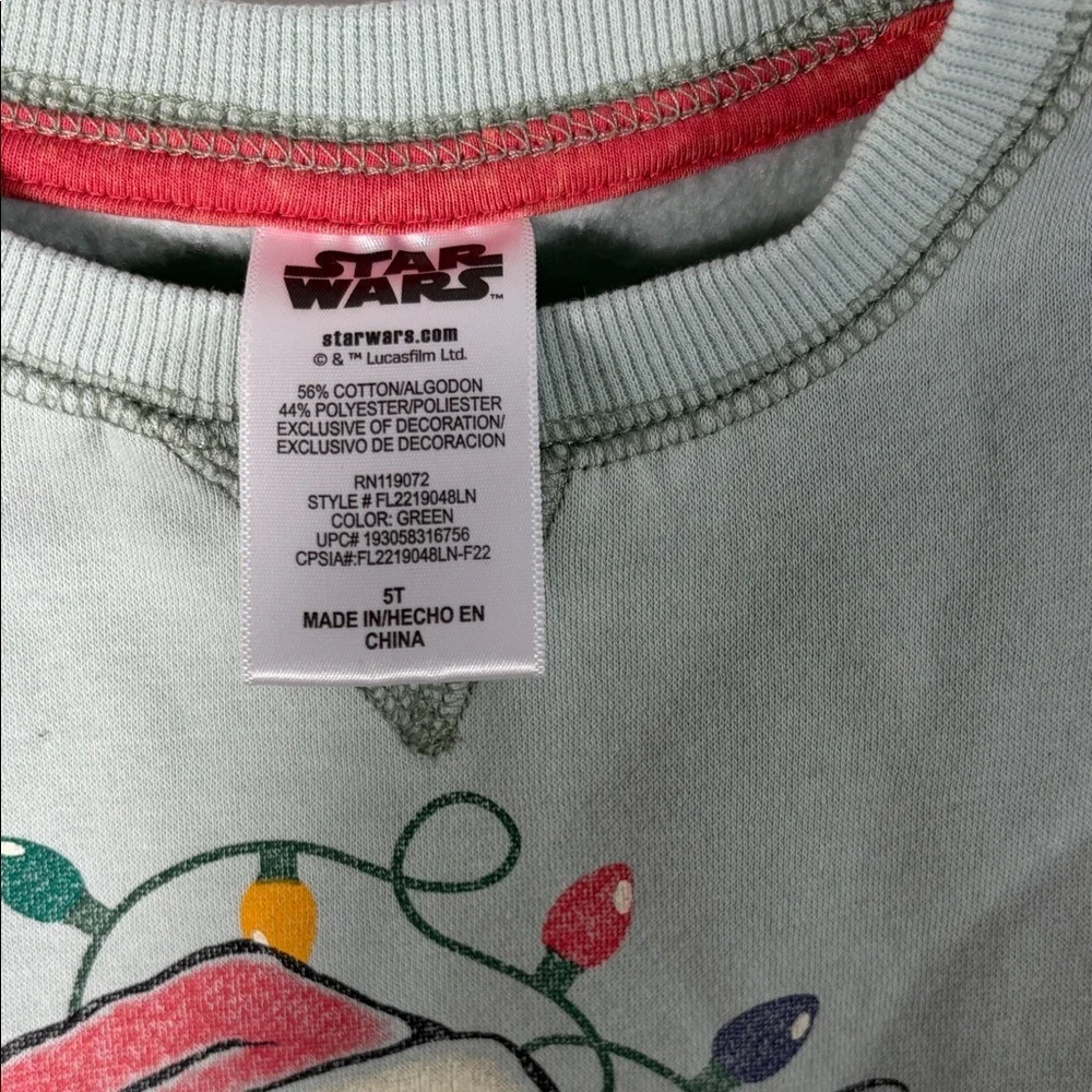 Star Wars Baby Yoda Christmas Sweatshirt - 5T